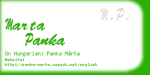 marta panka business card